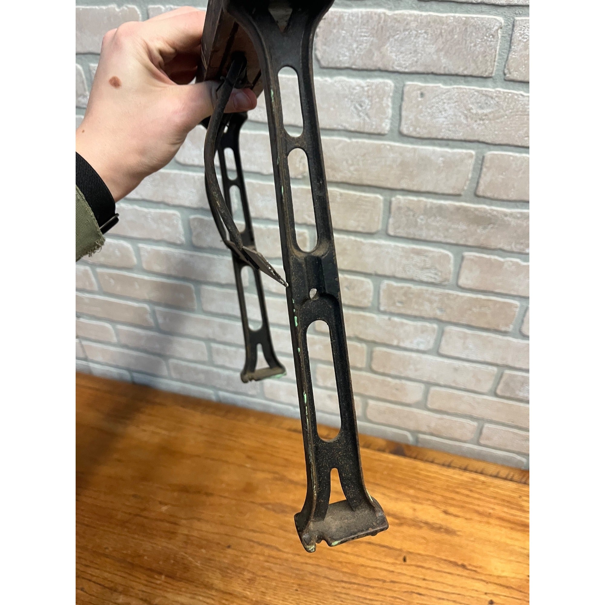 Antique 1900s General Store Mercantile Butcher Paper Roll Holder Cutter Stand