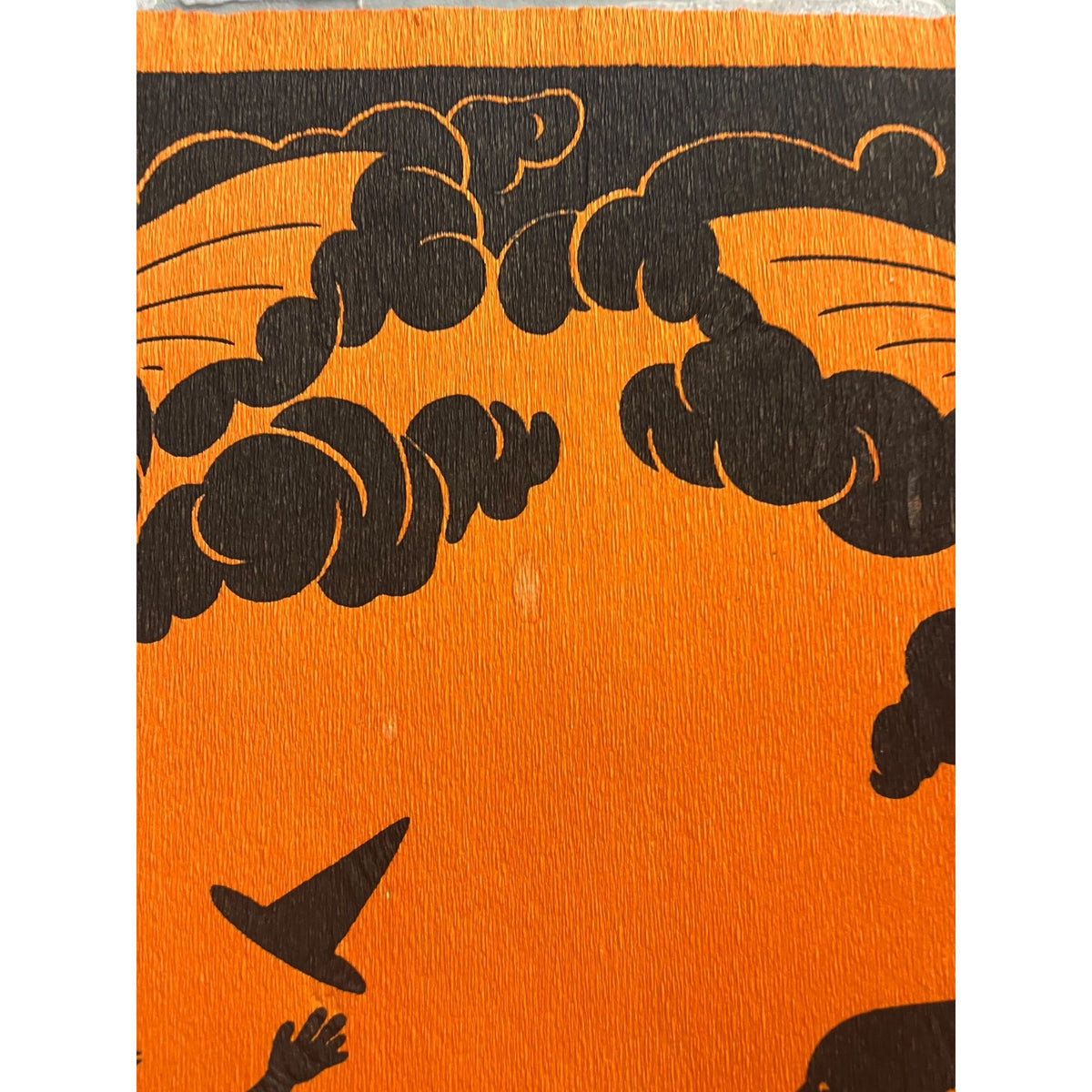 SCARCE Vintage Halloween c1913 Dennison "Witch Frolic" Crepe Paper JOL Bat Wings