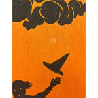 SCARCE Vintage Halloween c1913 Dennison "Witch Frolic" Crepe Paper JOL Bat Wings