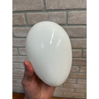 Antique Victorian Easter Milk Glass Egg Hand Painted Anchor Floral 6"