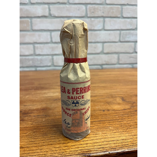 Vintage Lea & Perrins Worcestershire Sauce Bottle w/ Label  - Film Prop Decor