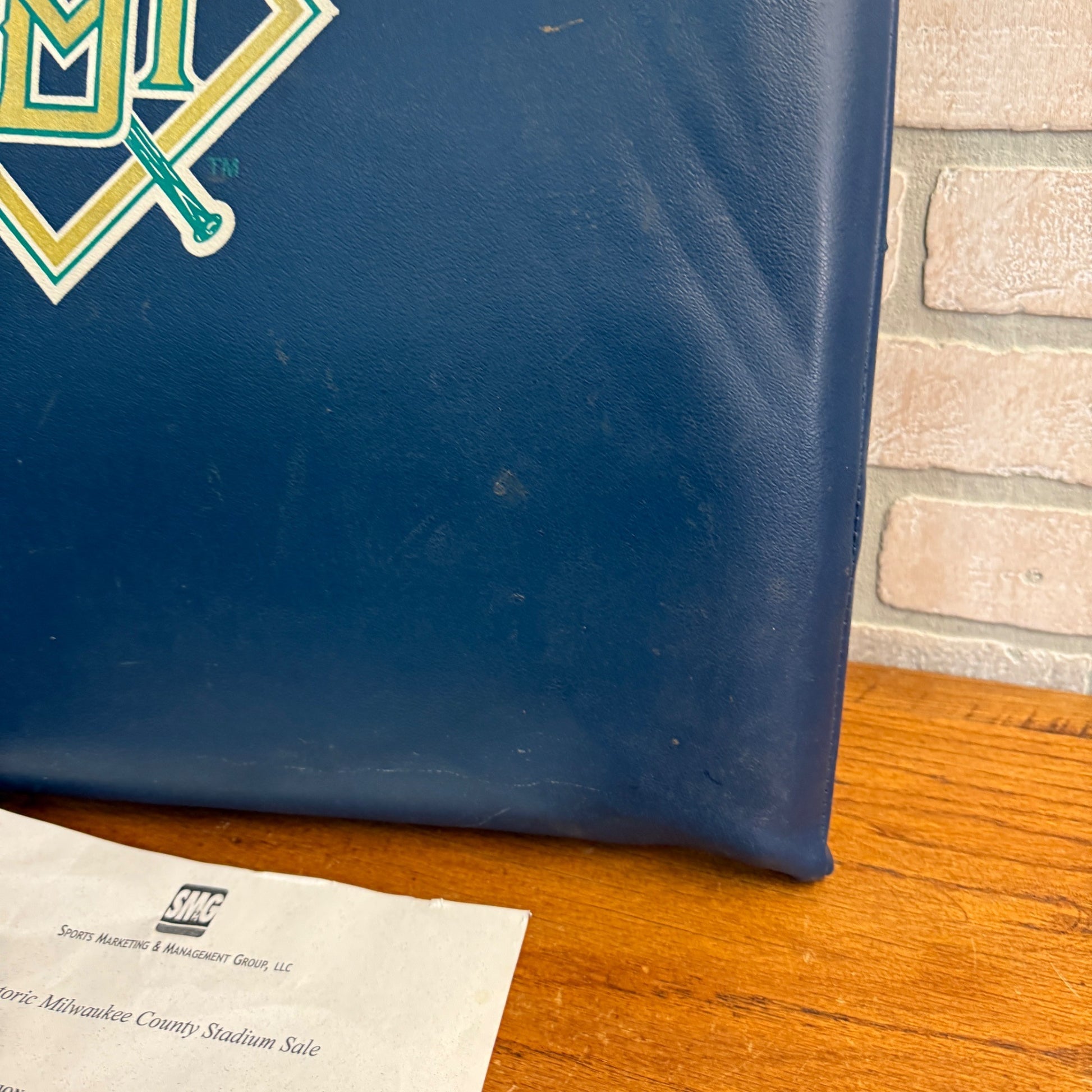 Vintage Milwaukee Brewers County Stadium Original Seat Back Padded Vinyl