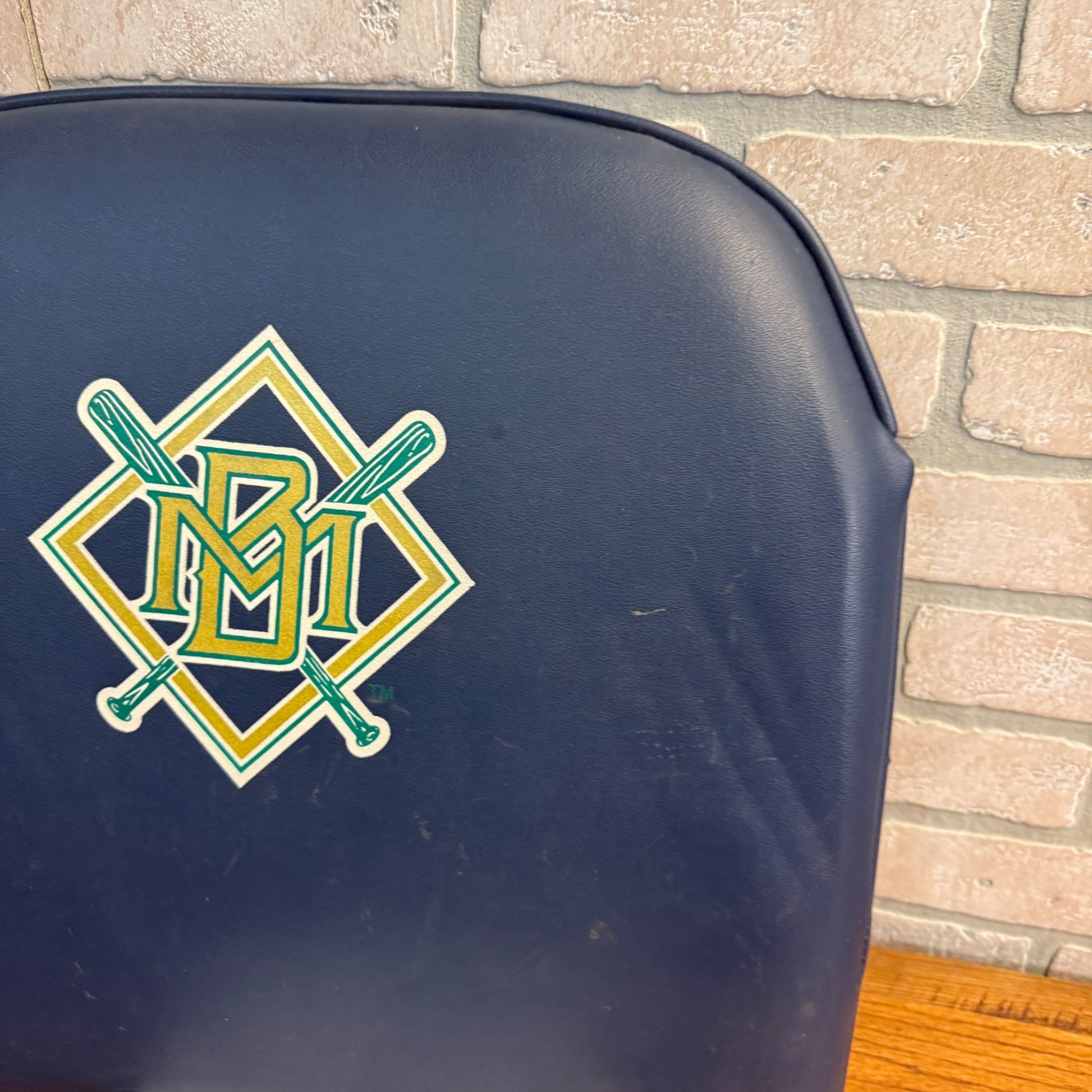 Vintage Milwaukee Brewers County Stadium Original Seat Back Padded Vinyl