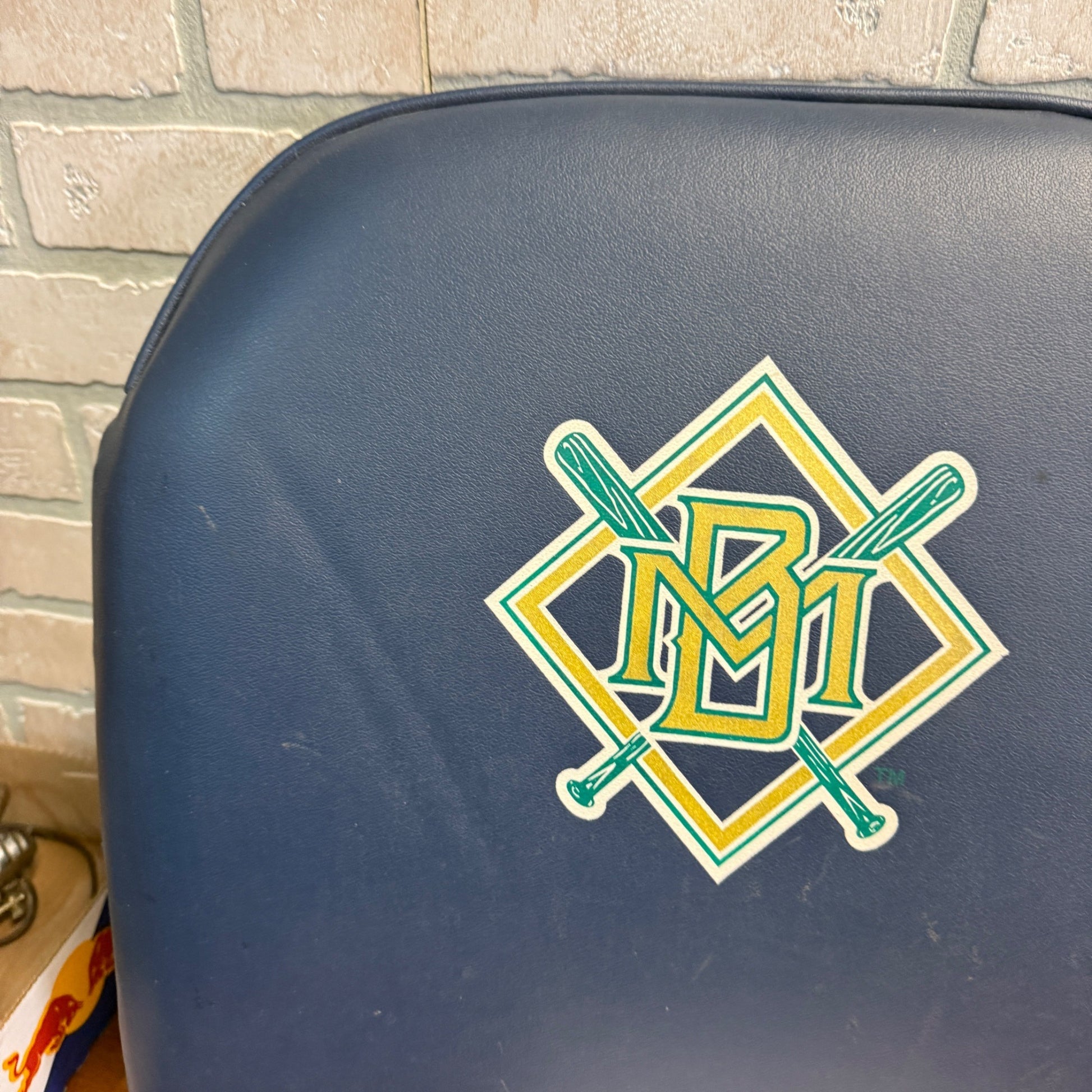 Vintage Milwaukee Brewers County Stadium Original Seat Back Padded Vinyl