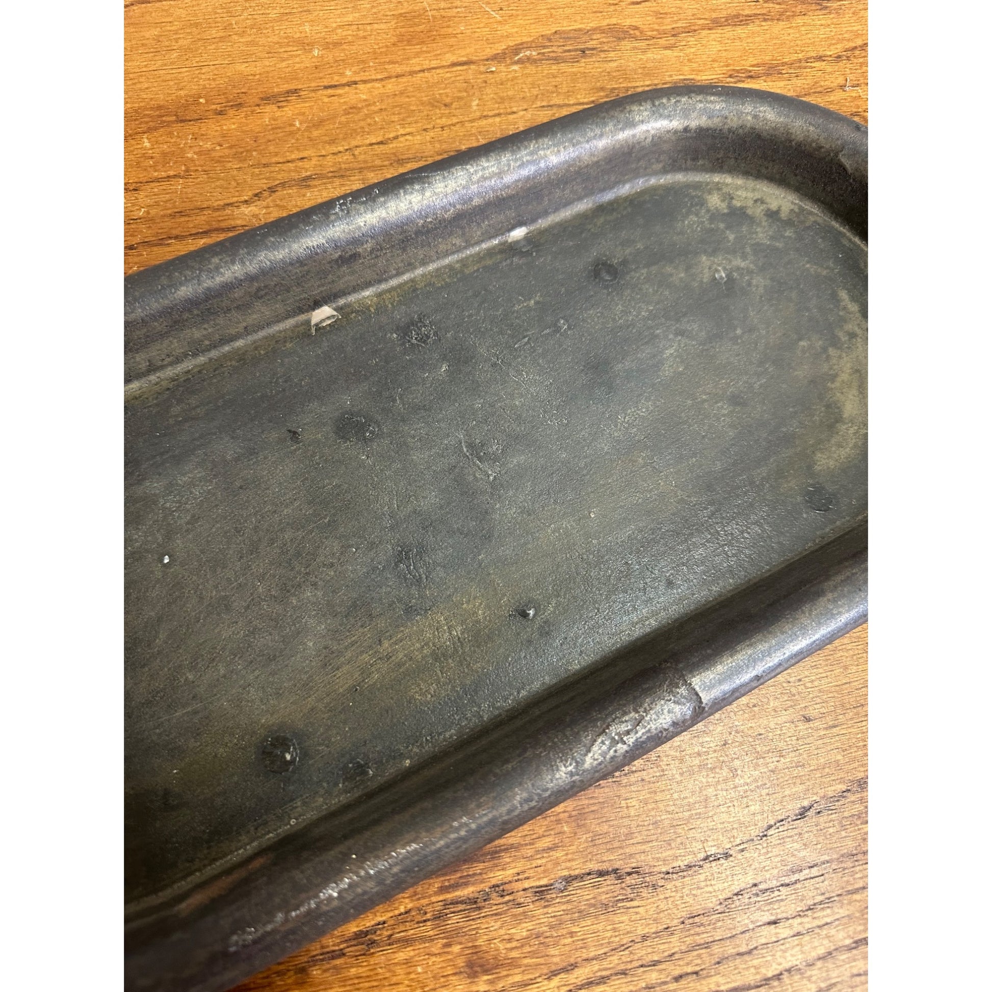 Antique 1800s Unmarked Cast Iron Oval Griddle Pan Gate Marked Fish Fryer Handles