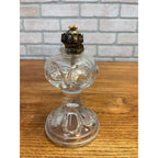 Antique Victorian EAPG Kerosene Oil Lamp 6" King's Crown Bullesye