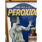 Vintage 1920s Parke Davis Peroxide Drug Store Advertising Sign Medical