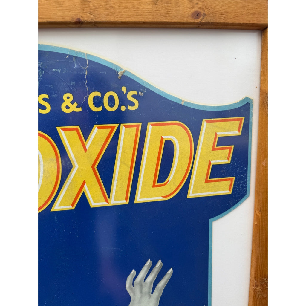 Vintage 1920s Parke Davis Peroxide Drug Store Advertising Sign Medical