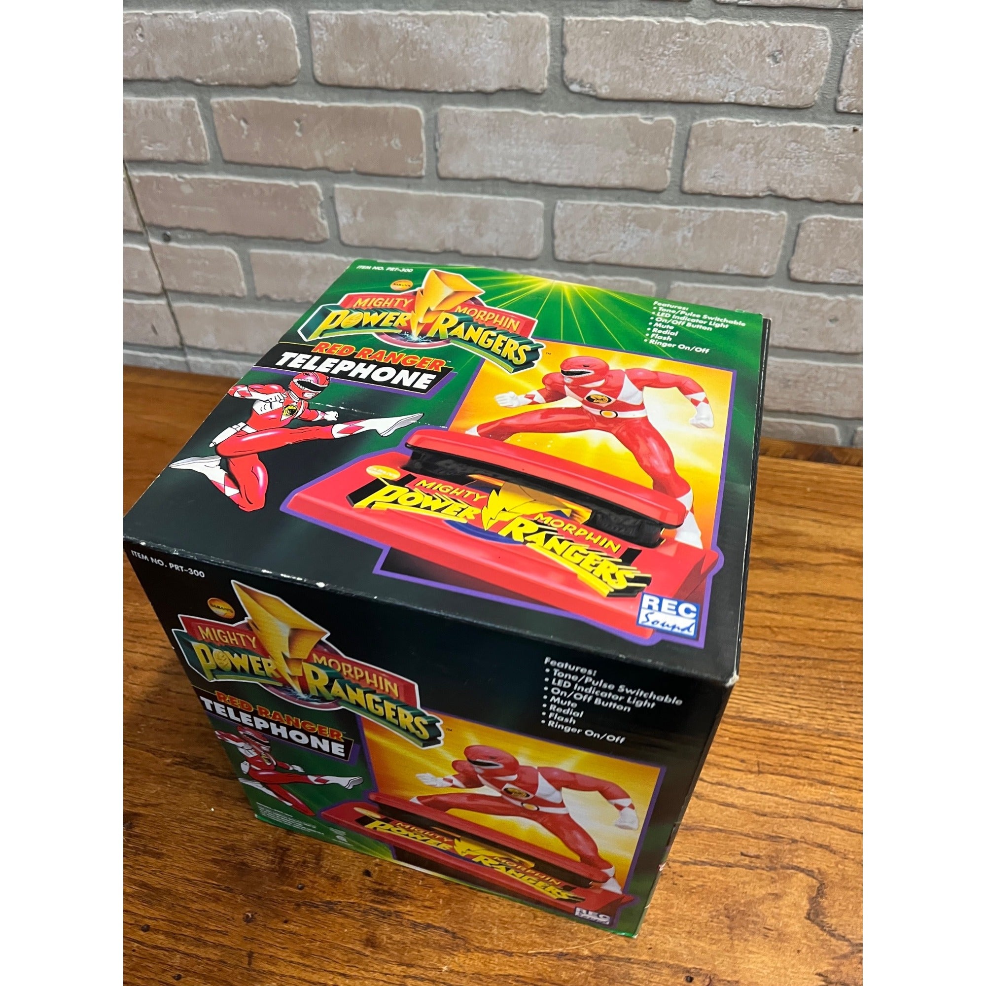 Vintage 1994 Mighty Morphin Power Red Ranger Telephone Phone Sabans NIB