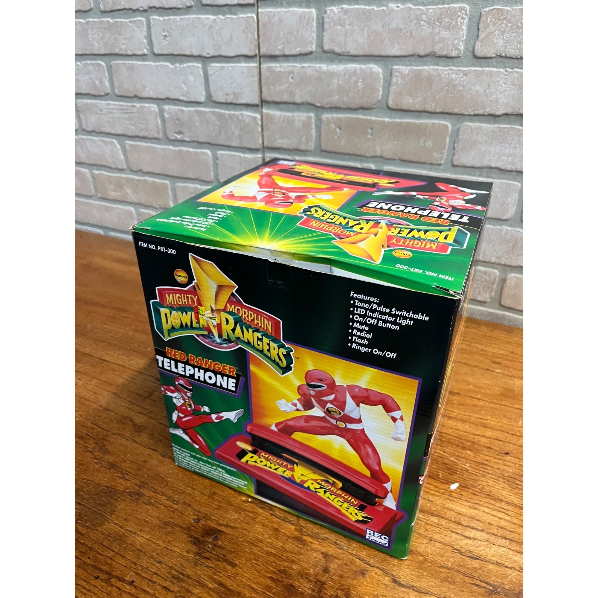 Vintage 1994 Mighty Morphin Power Red Ranger Telephone Phone Sabans NIB