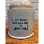 Antique Red Wing Chicken Poultry Drinking Fount Buttermilk Feeder - No Base