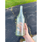 Vintage Bristol Mineral Springs Bottle Chicago Illinois Quart Soda Clear 11.5"