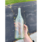 Vintage Bristol Mineral Springs Bottle Chicago Illinois Quart Soda Clear 11.5"