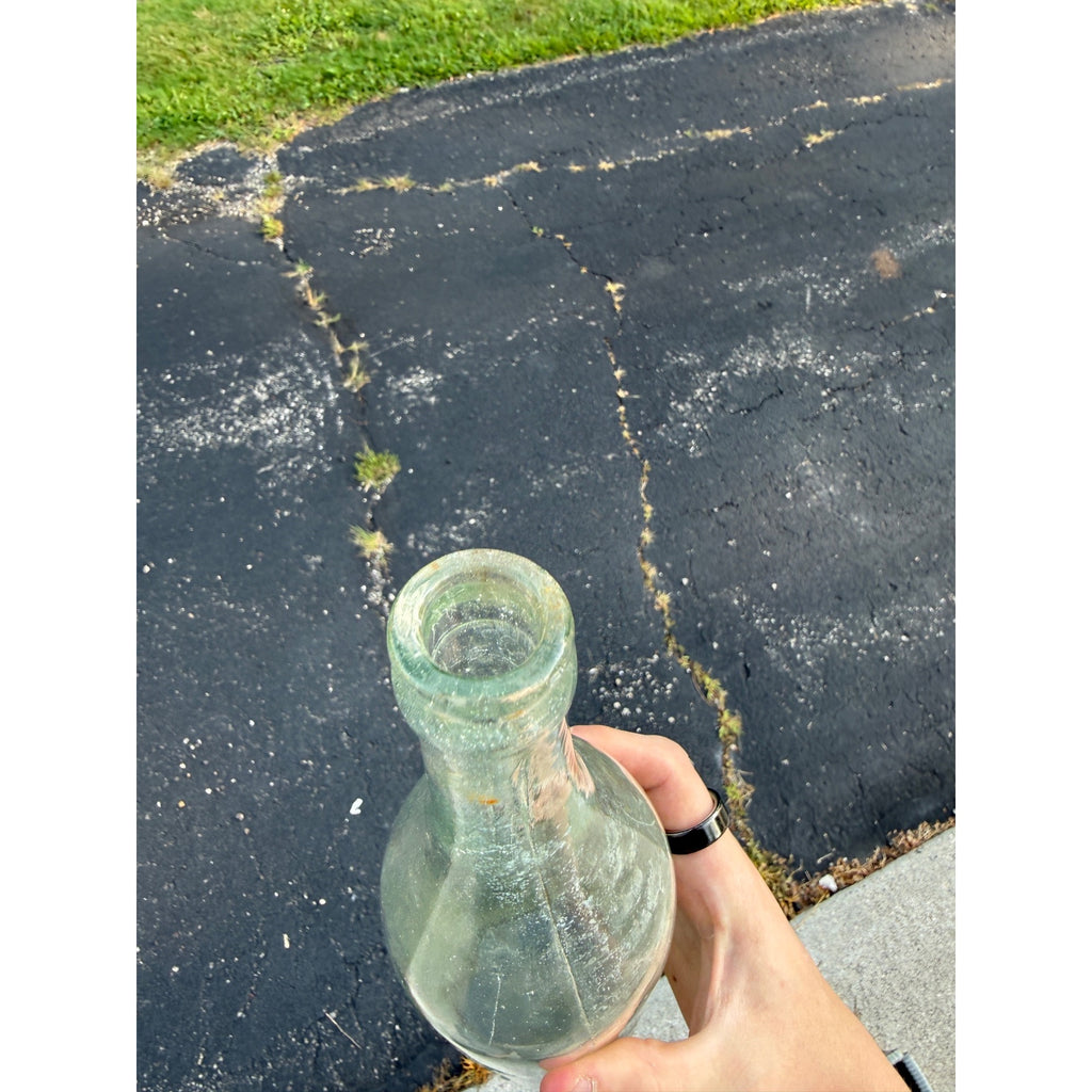 Vintage Bristol Mineral Springs Bottle Chicago Illinois Quart Soda Clear 11.5"