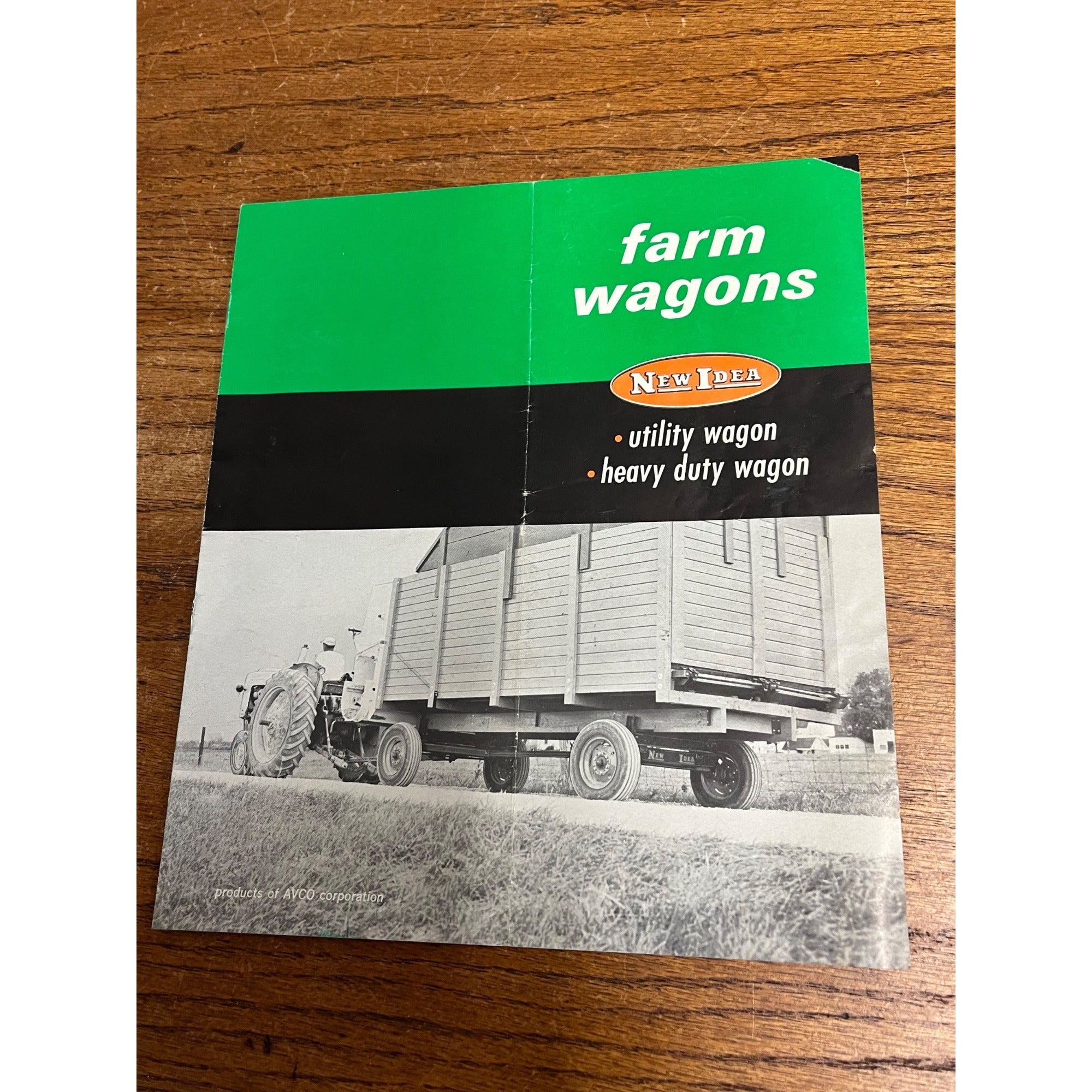 Vintage New Idea Farm Wagons Sales Brochure AVCO Corporation Advertising
