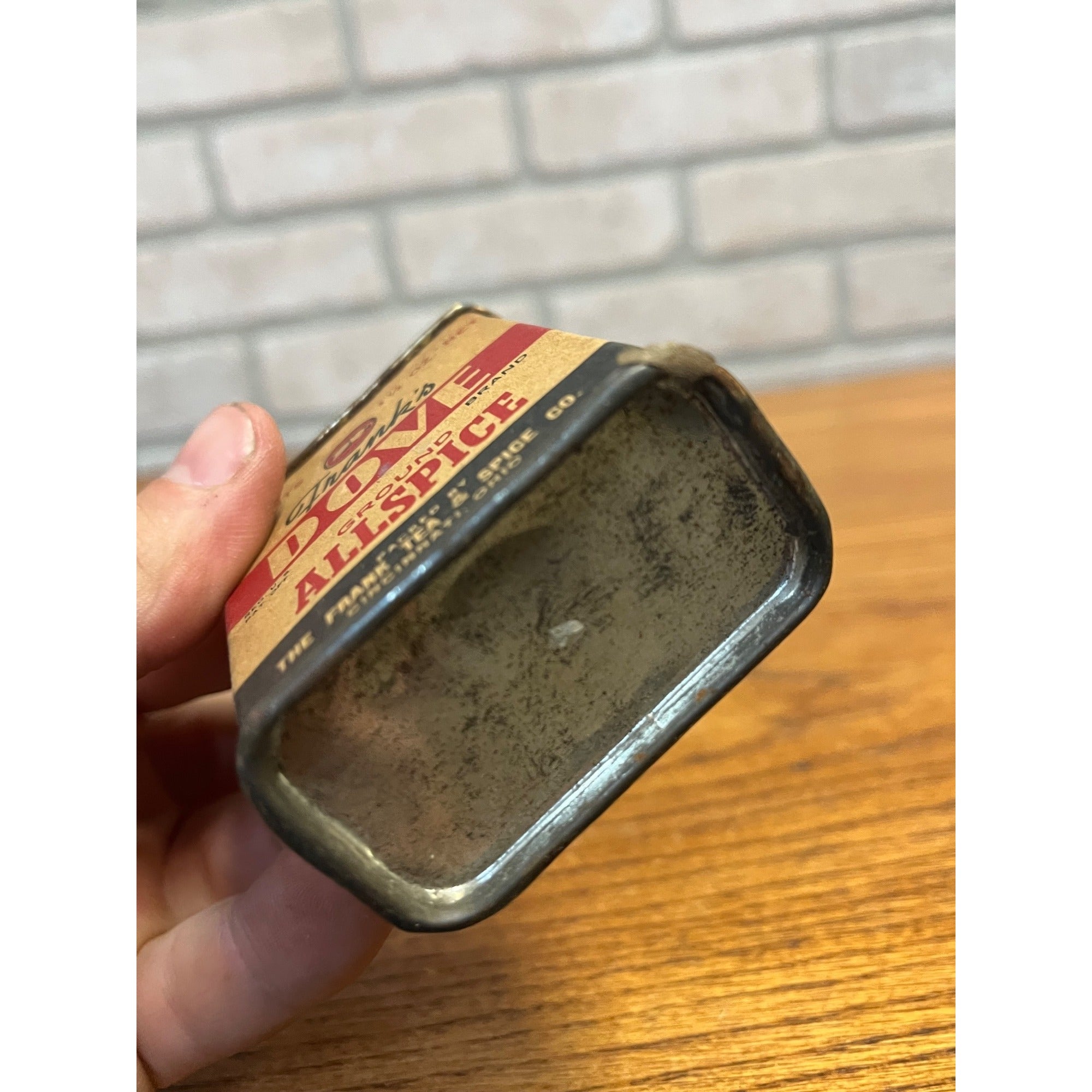 Vintage Frank's Dove Brand Allspice Spice Tin Advertising Can Cincinnati, Ohio