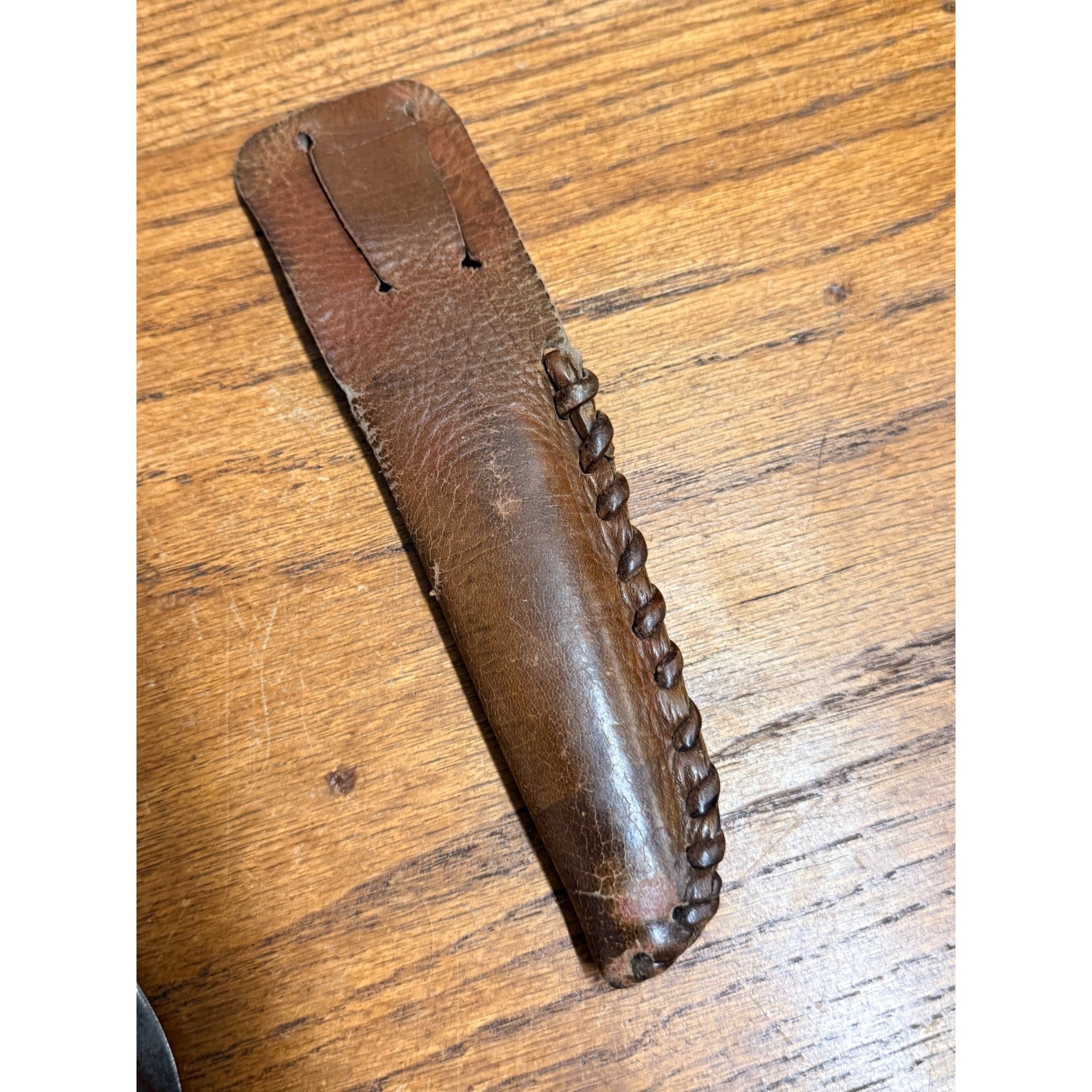 Vintage c1890s Hunting Folding Knife 9" Rosewood Handle Unmarked Lockback