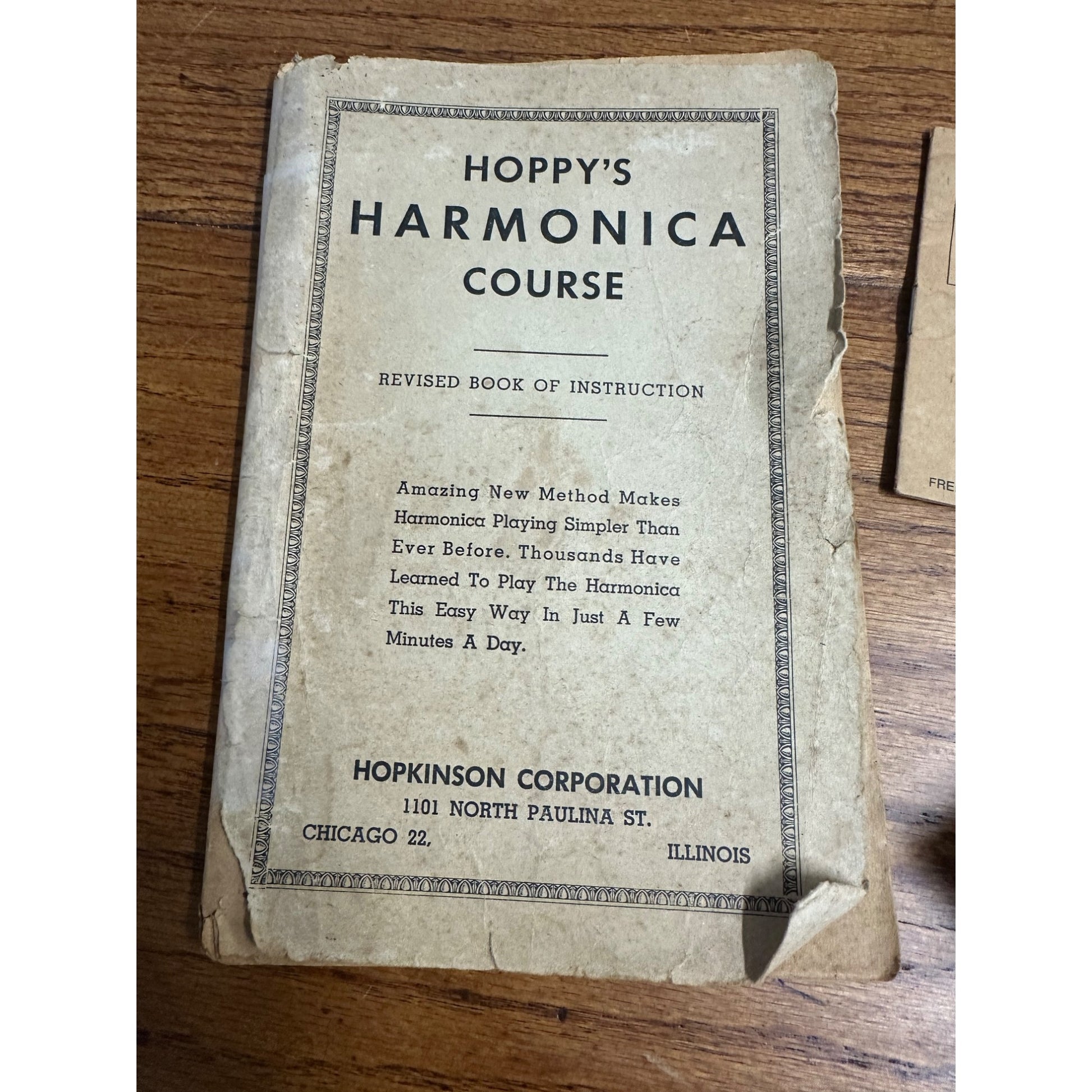 Vintage M. Hohner Marine Band Harmonica No. 1896 w/ Box & Course Booklets