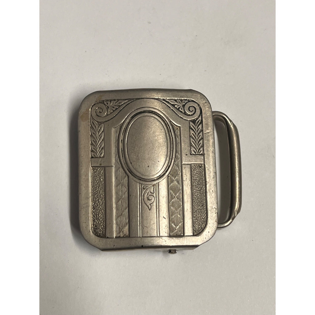 Vintage Kantslip Belt Buckle Nickel Silver Art Deco Ladies Womens 1.25" x 1.5"