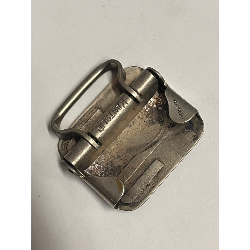 Vintage Kantslip Belt Buckle Nickel Silver Art Deco Ladies Womens 1.25" x 1.5"