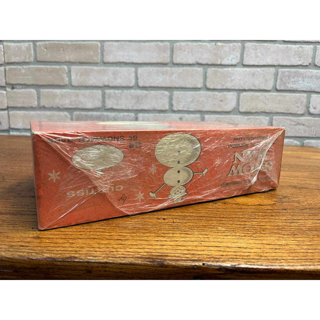 SCARCE Vintage 1950s Curtiss Snow Man Cherry Marshmallow Candy Box Christmas