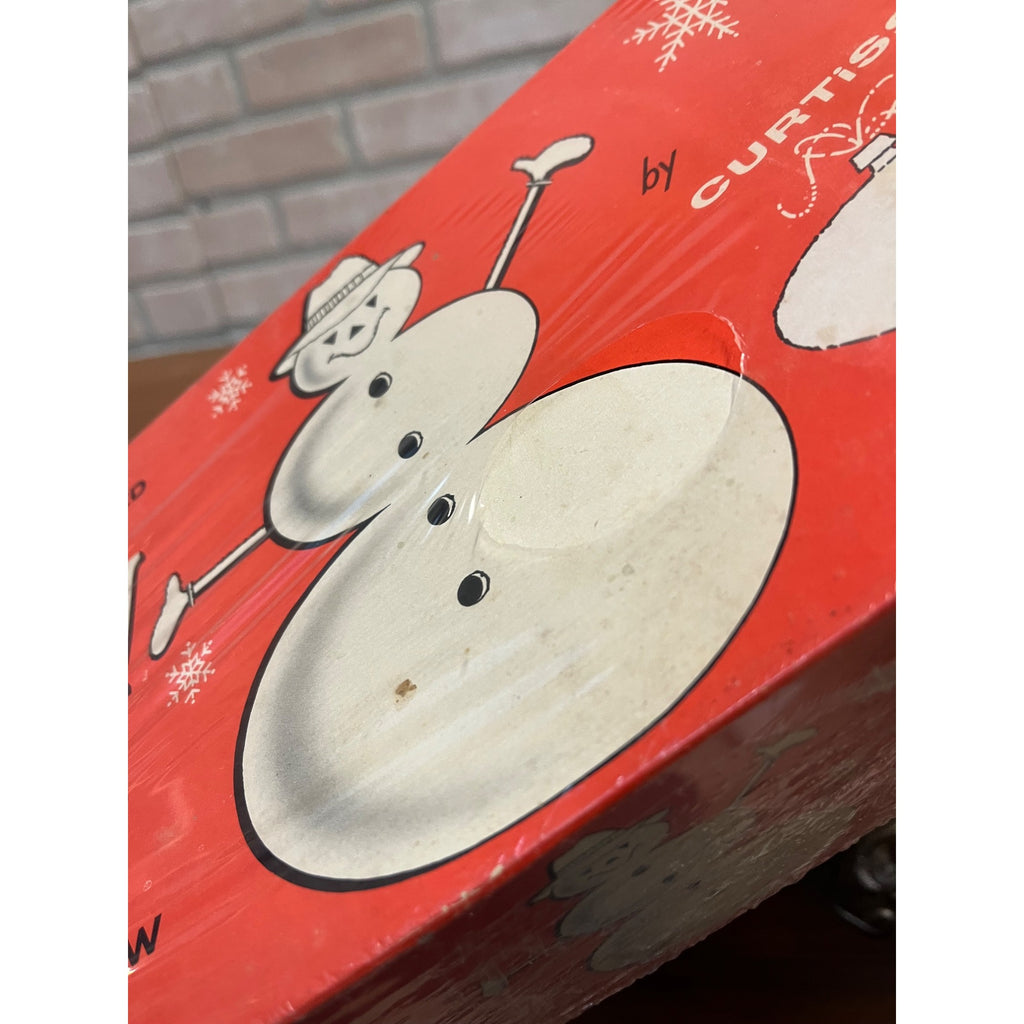 SCARCE Vintage 1950s Curtiss Snow Man Cherry Marshmallow Candy Box Christmas