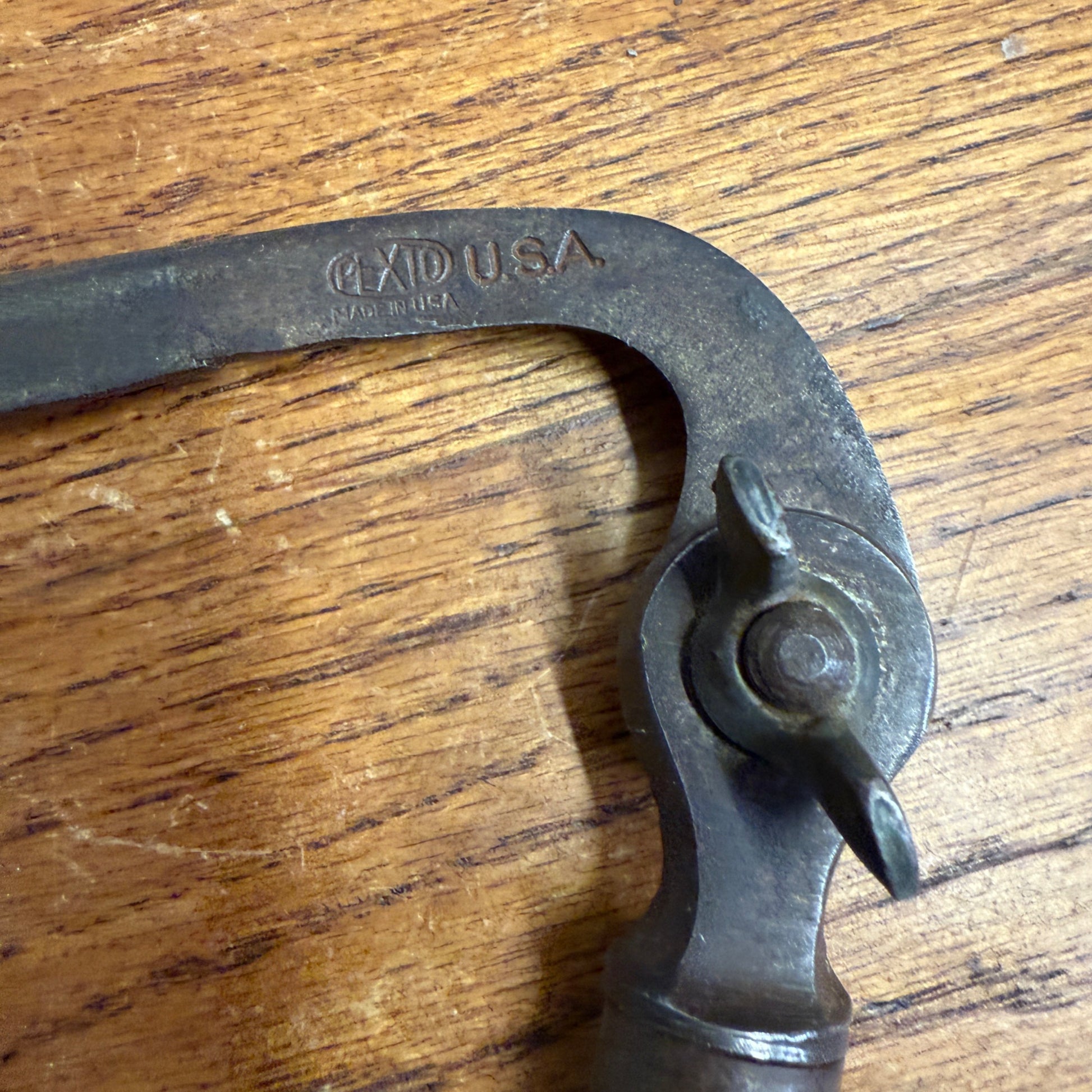 Vintage Pexto 10" Draw Knife Woodworking Tool w/ Folding Wood Handles