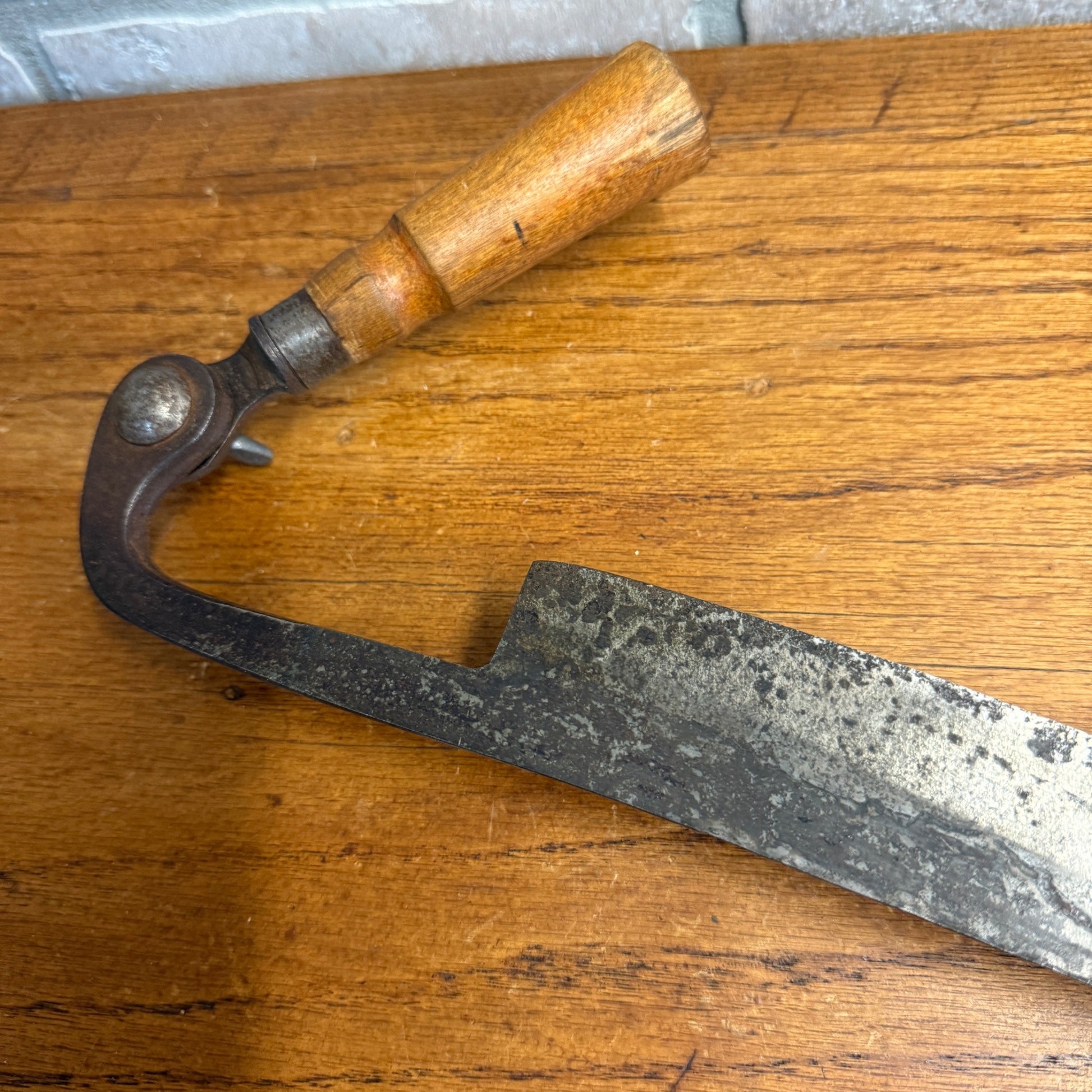 Vintage Pexto 10" Draw Knife Woodworking Tool w/ Folding Wood Handles