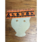 Vintage 1930s Beistle Halloween Scarecrow Party Hat Honeycomb Crepe Crown