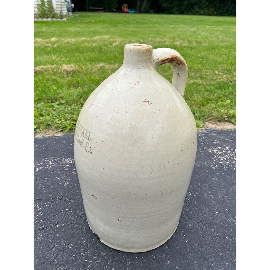 Advertising Stoneware Crock 5 Gal Jug James Ryan J.L. Frankel Pittston PA Whiskey