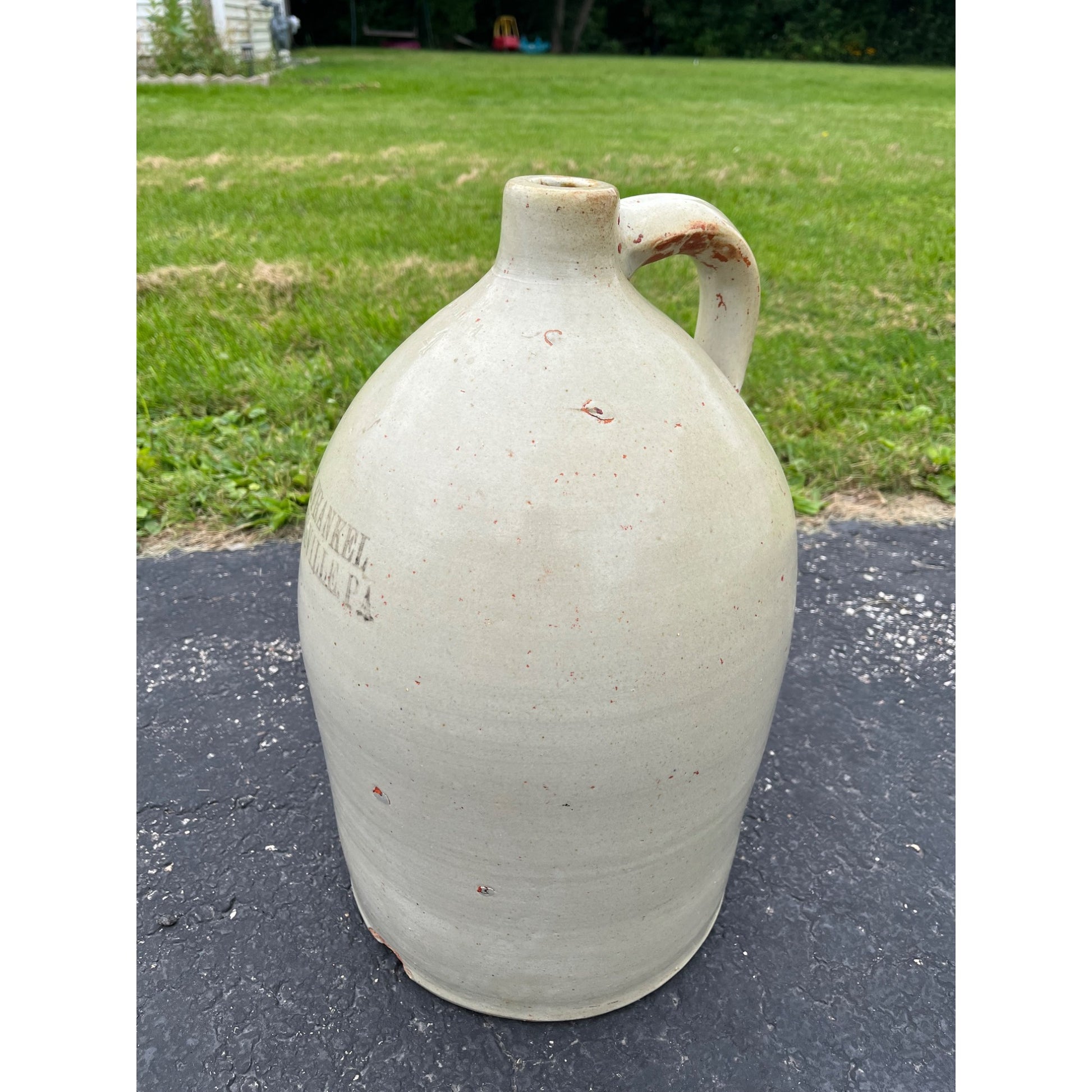 Advertising Stoneware Crock 5 Gal Jug James Ryan J.L. Frankel Pittston PA Whiskey