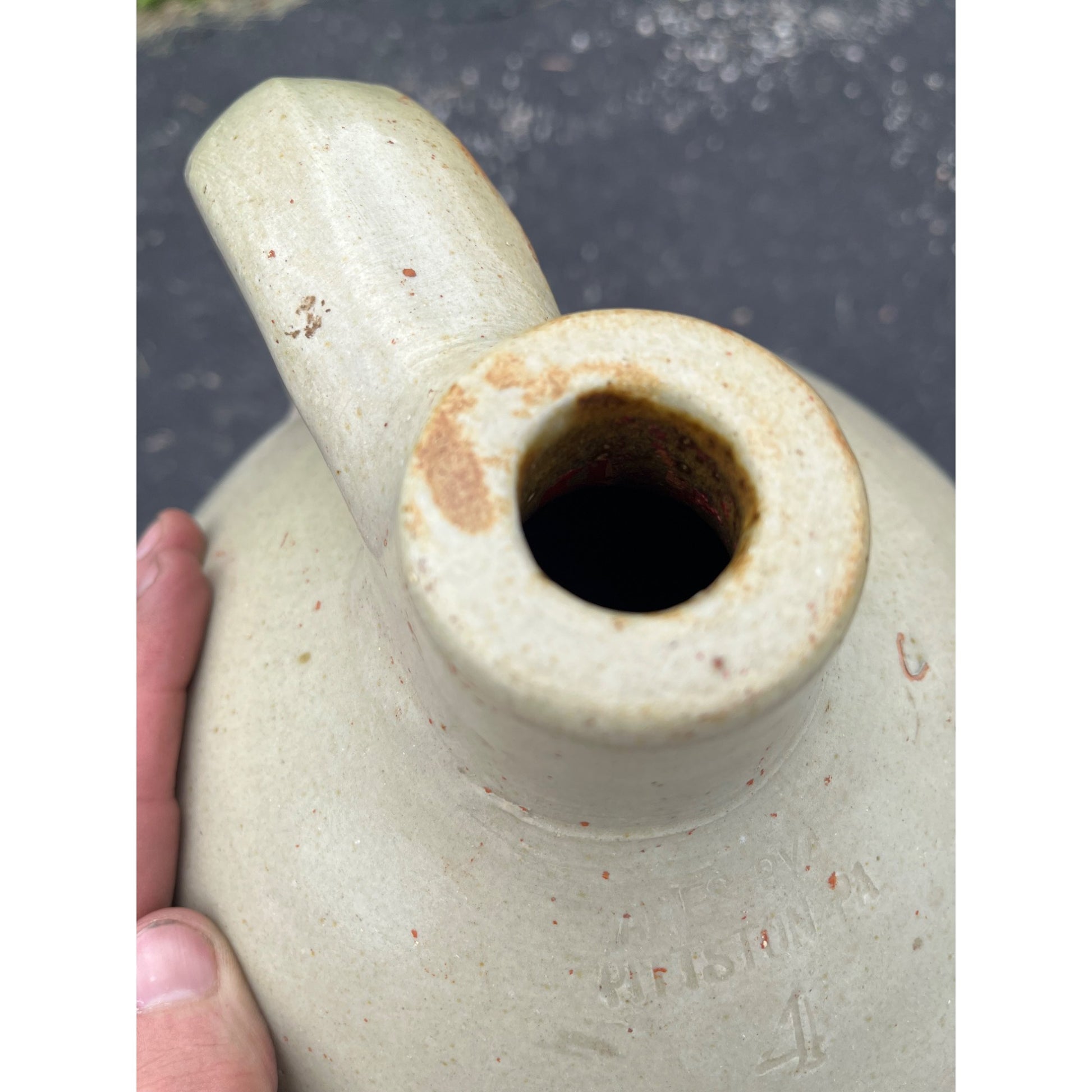 Advertising Stoneware Crock 5 Gal Jug James Ryan J.L. Frankel Pittston PA Whiskey