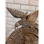Vintage Vietnam War Brass Eagle Wall Hanging Plaque "Memory of Vietnam"