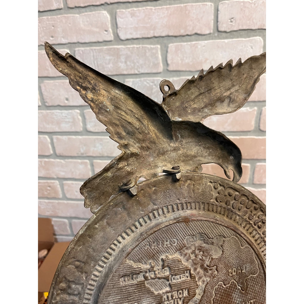 Vintage Vietnam War Brass Eagle Wall Hanging Plaque "Memory of Vietnam"