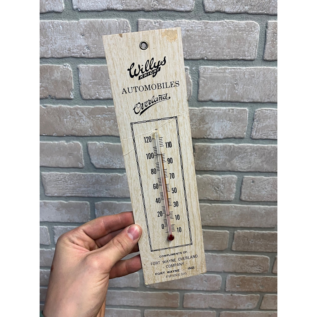 1984 Willys Knight Overland Advertising Thermometer Automotive Whippet
