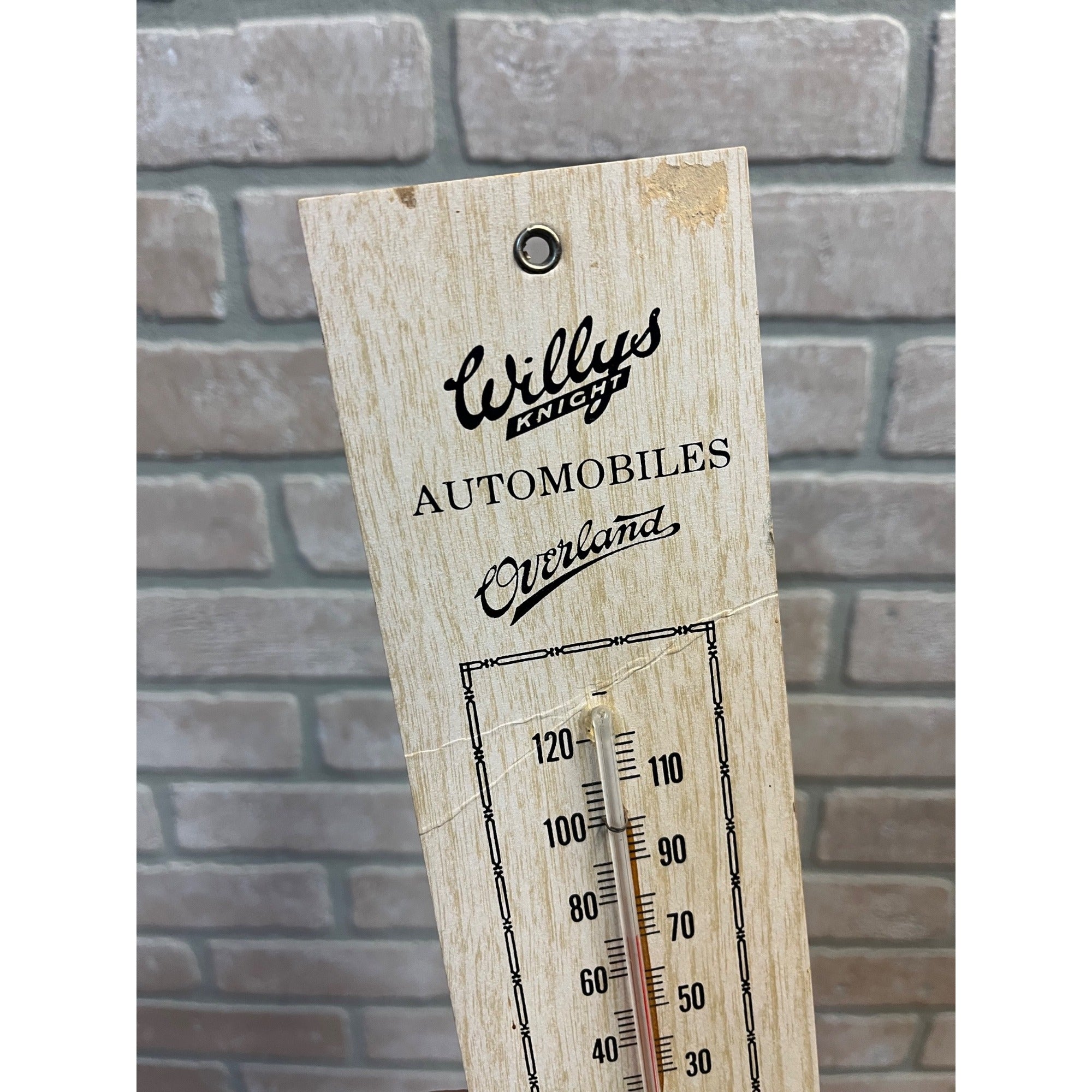 1984 Willys Knight Overland Advertising Thermometer Automotive Whippet