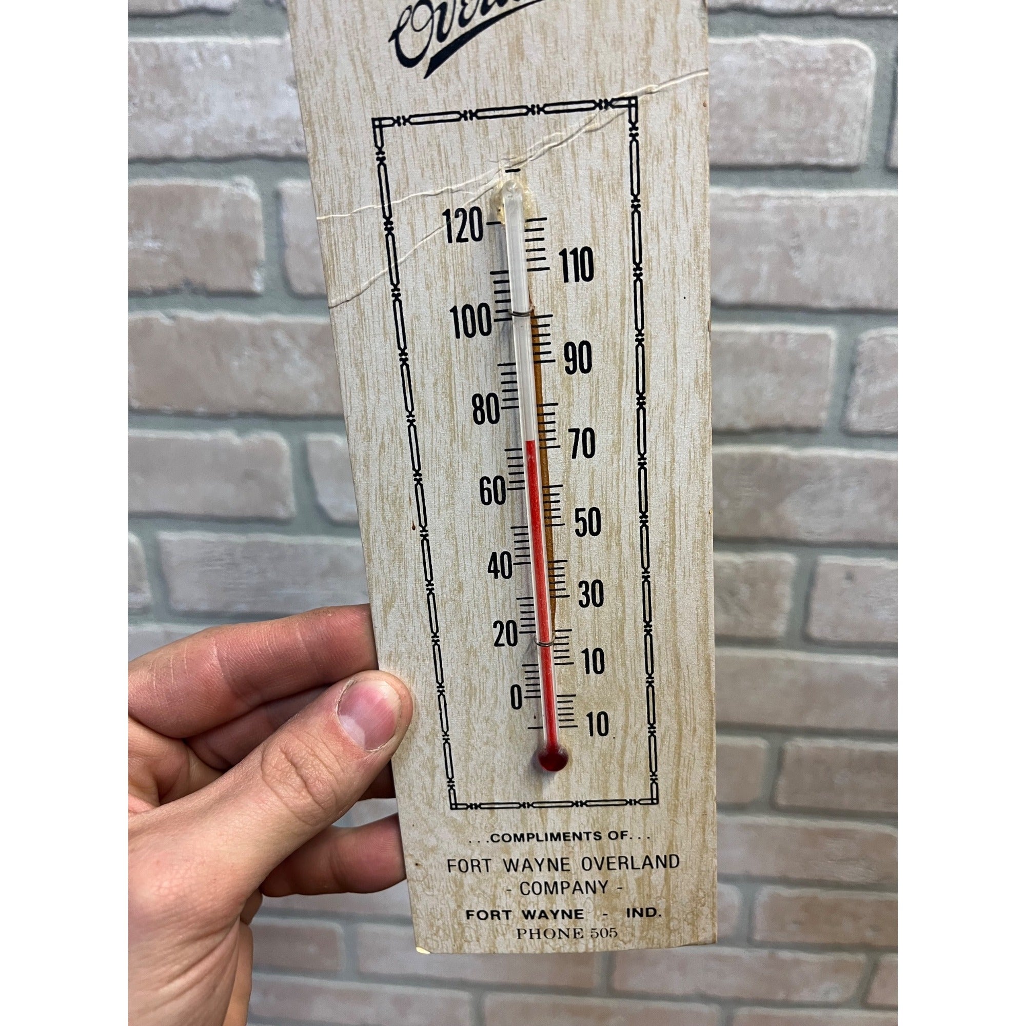 1984 Willys Knight Overland Advertising Thermometer Automotive Whippet
