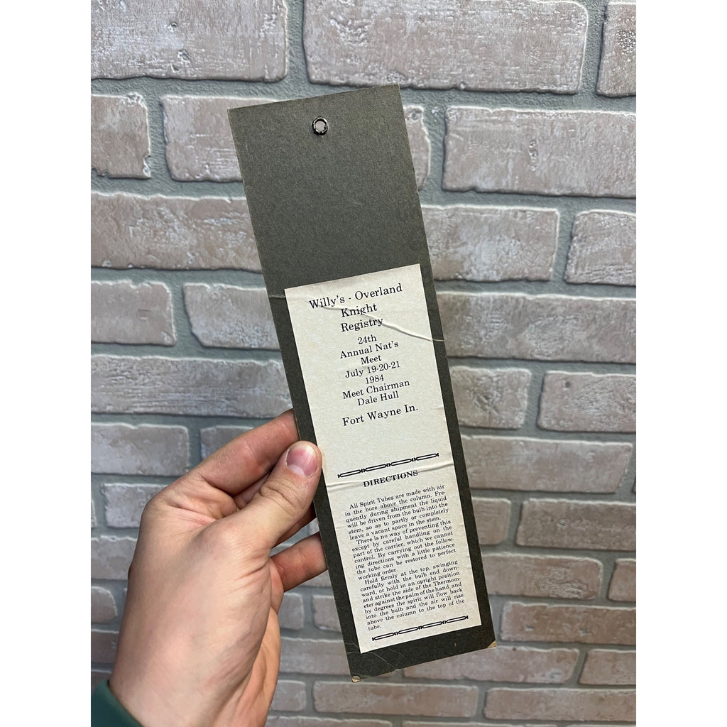 1984 Willys Knight Overland Advertising Thermometer Automotive Whippet