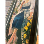 Vintage 1970s Coca Cola Flapper Girl Reproduction Serving Tray Advertising Tin Metal 19"
