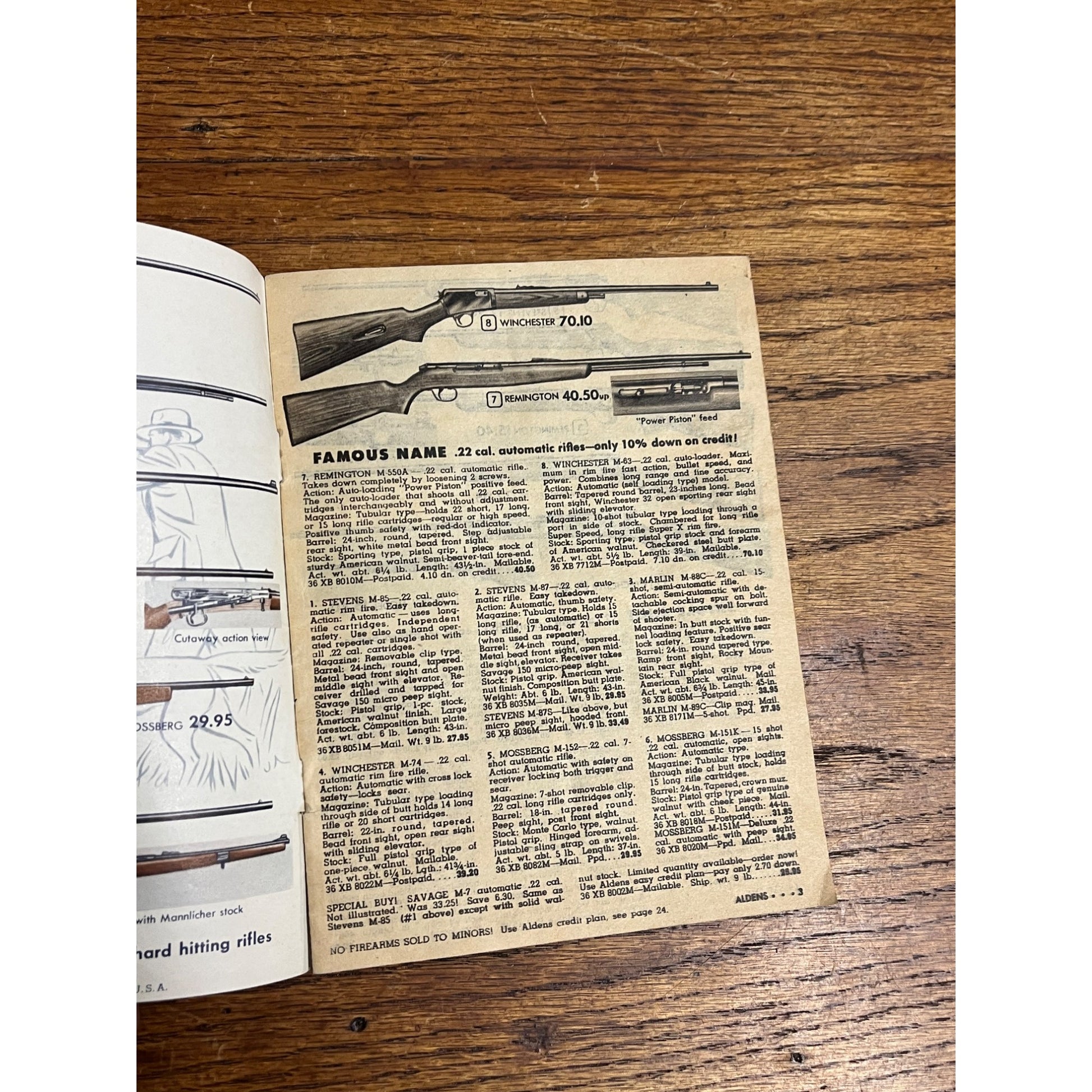 1952 Aldens Hunting & Gun Book Illustrated Catalog Winchester Savage Remington