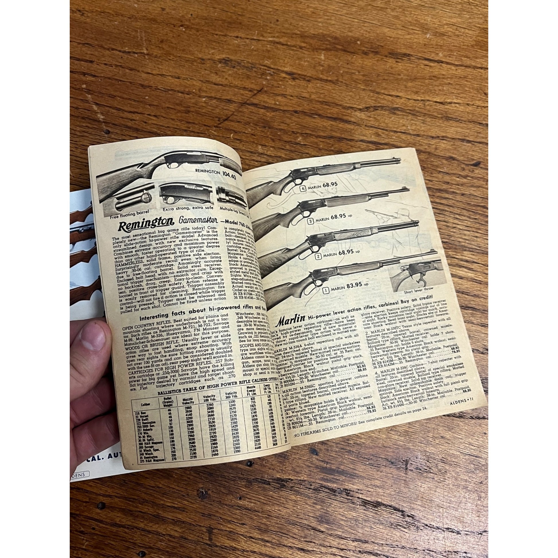 1952 Aldens Hunting & Gun Book Illustrated Catalog Winchester Savage Remington