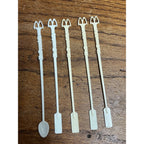 Vintage 1970s McDonald's Coffee Stir Sticks White Plastic Lot 5 McSpoon Swizzle