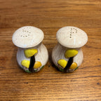Vintage Ceramic Salt and Pepper Shaker Set With Mushrooms Circa 1982, Hand-Painted