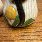 Vintage Ceramic Salt and Pepper Shaker Set With Mushrooms Circa 1982, Hand-Painted