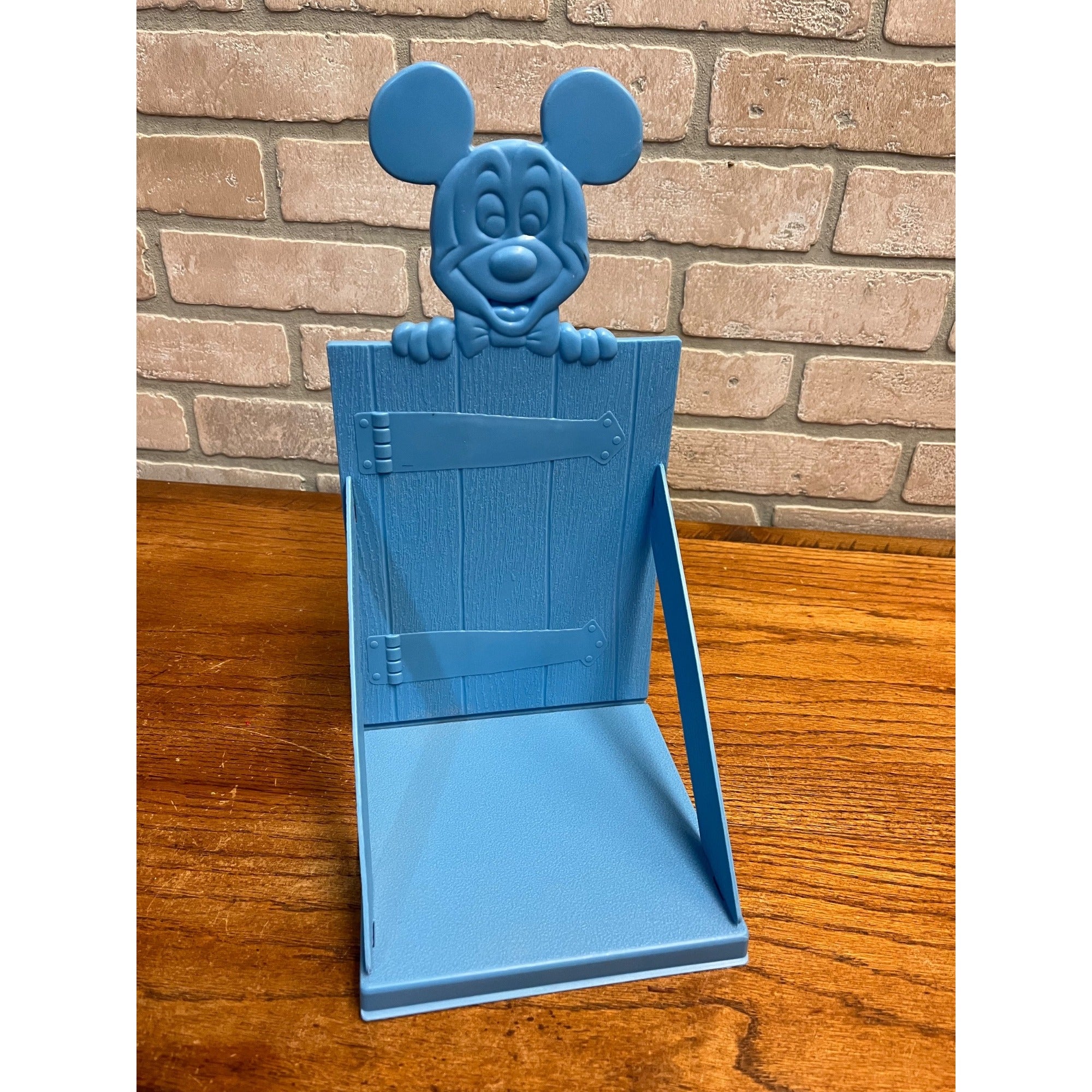 Vintage Walt Disney Book Holder Rack Mickey Mouse Blue Plastic 1975