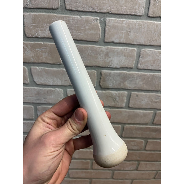 Vintage Porcelain White Pestle Replacement for Mortar Apothecary 8" Long