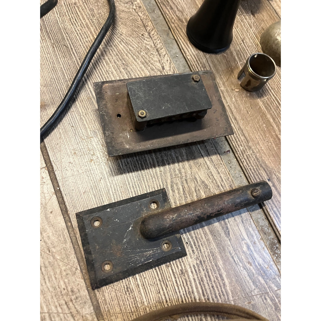 Antique Telephone Parts Huge Lot Magneto Handsets Headphones Receivers ++
