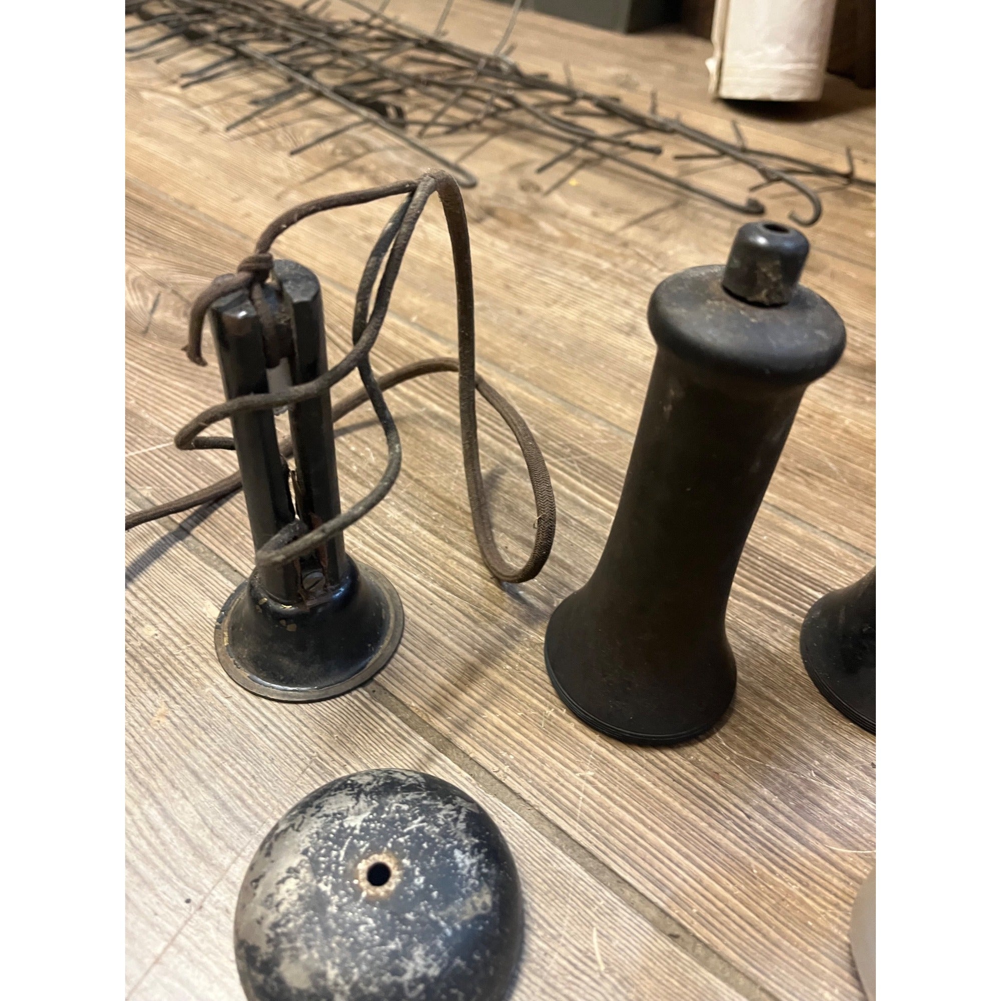 Antique Telephone Parts Huge Lot Magneto Handsets Headphones Receivers ++