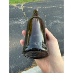 Antique Croak Brewing Co Janesville Wisconsin Embossed Amber Bottle