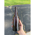 Antique Croak Brewing Co Janesville Wisconsin Embossed Amber Bottle